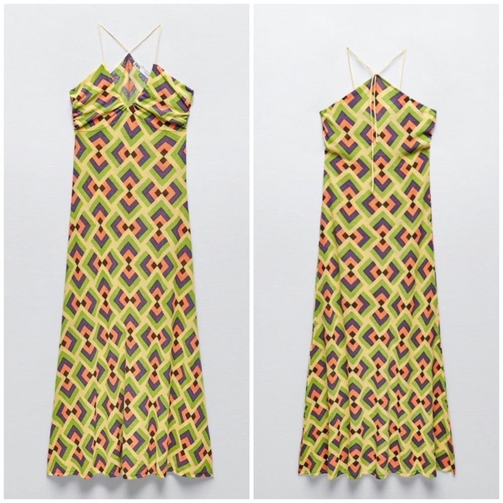 Zara geometrical jacquard knit dress NEW - Picture 6 of 7